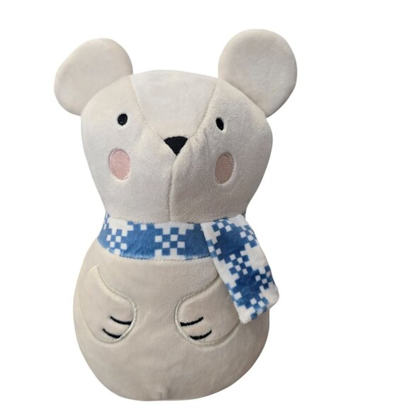 Pillowfort Mouse Mini Plush Toy For Ages 3-9 With Blue White Scarf Cute  Cuddly - Picture 3 of 5